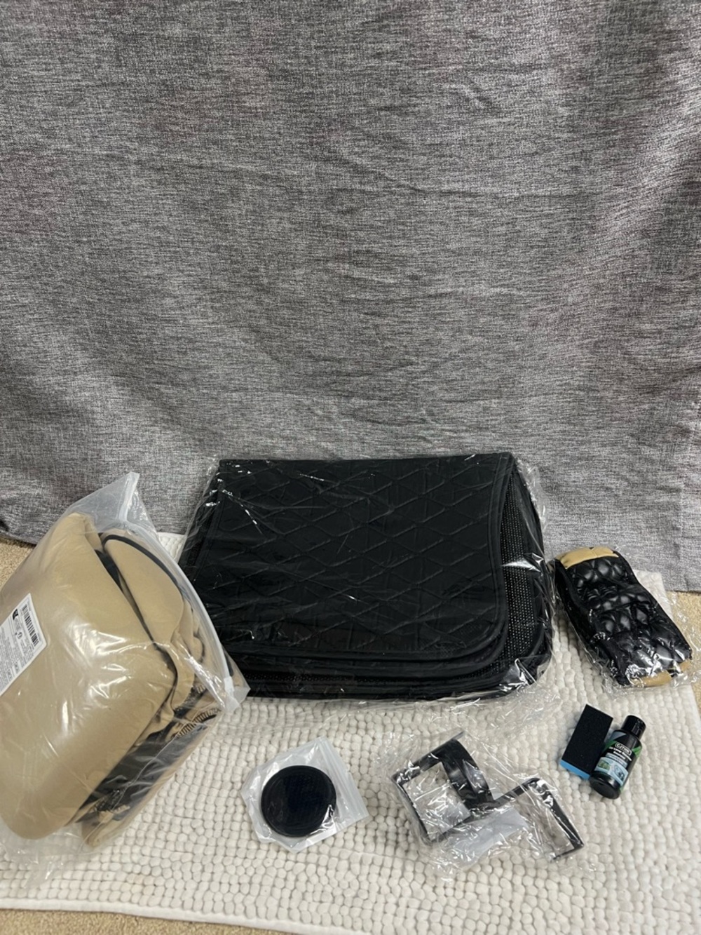 Black Quilted Car Mats, Car Seat Covers, Steering Wheel Cover & Accessories